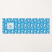 Monogrammierte Summer Palm Trees Yoga Mat Yogamatte (Vorderseite (Horizontal))