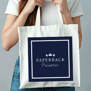 Monogrammierte Taschenbuch-Prinzessin Bücherliebha Tragetasche