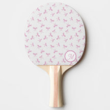 Monogrammierte verspielte Coquette-Rosé-Wasserfarb