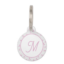 Monogrammierte verspielte Kokette Rosa Wasserfarbe