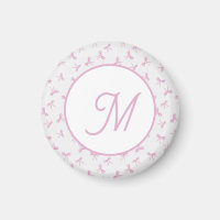 Monogrammierte verspielte Kokette Rosa Wasserfarbe
