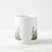 Monogrammierte Wasserfarbe Berg und Wald Kaffeetasse (Mittel)