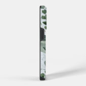 Monogrammierte Wasserfarbe Rustikale Salbeigrün-Be iPhone Hülle (Rechte Seite)