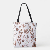 Monogrammierte Wasserfarben-Blumentasche Tasche (Rückseite)