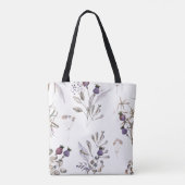 Monogrammierte Wasserfarben-Blumentasche Tasche (Rückseite)