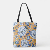 Monogrammierte Wasserfarben-Blumentasche Tasche (Rückseite)