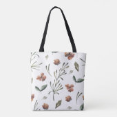 Monogrammierte Wasserfarben-Blumentasche Tasche (Rückseite)