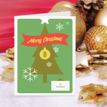 Monogrammierte Weihnachts-Ikonen gefaltete Weihnac