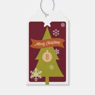 Monogrammierte Weihnachts-Ikonen Weihnachten Geschenkanhänger