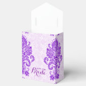 Monogrammierte weiße und Lila Blumenspitze Geschenkschachtel (Geöffnet)