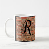 Monogrammierte Ziegelmauer Kaffeetasse (Links)