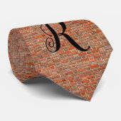 Monogrammierte Ziegelmauer Krawatte (Gerollt)