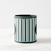 Monogrammierte zweifarbige Kaffeetasse (Mittel)