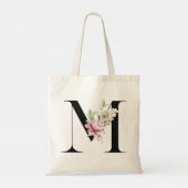 Monogrammierter Buchstabe M | Tragetasche (Rückseite)