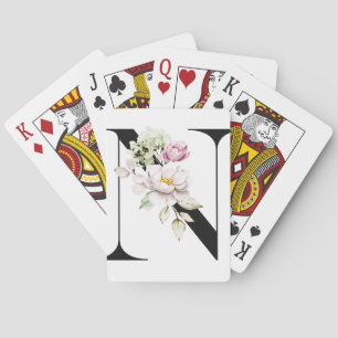 Monogrammierter Buchstabe N Poker Karten Spielkarten
