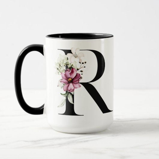 Monogrammierter Buchstabe R | Kaffeetasse (Links)