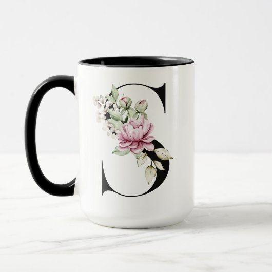 Monogrammierter Buchstabe S | Kaffeetasse (Links)