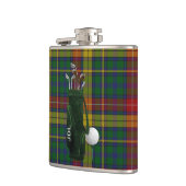 Monogrammierter Clan Buchanan Tartan Kariert Golf  Flachmann (Links)