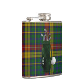 Monogrammierter Clan Buchanan Tartan Kariert Golf  Flachmann (Rechts)