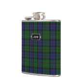 Monogrammierter Clan MacEwen Tartan Kariert Flask Flachmann (Links)