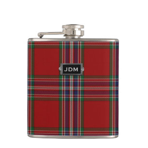 Monogrammierter Clan MacFarlane Tartan Kariert Fla Flachmann