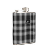 Monogrammierter Clan MacPhee Tartan Kariert Flask Flachmann (Rechts)