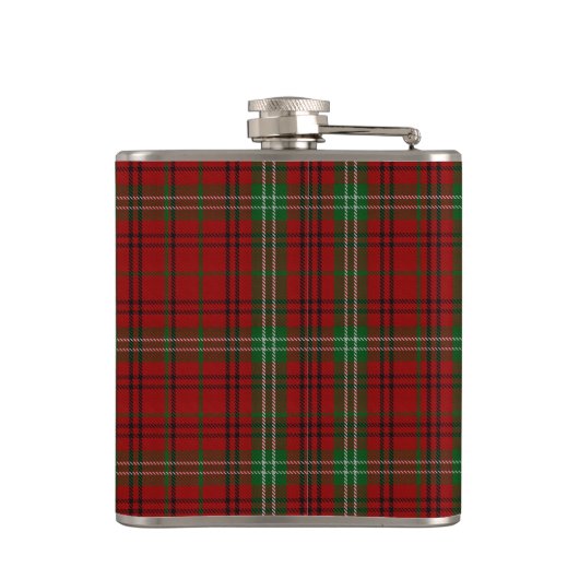 Monogrammierter Clan Morrison Tartan Kariert Flask Flachmann (Rückseite)