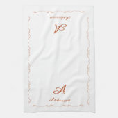 Monogrammierter Familienname Geschirrtuch (Vertikal)