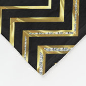 Monogrammierter Gold Glitzer & Zigzag Zickzack Mus Fleecedecke (Ecke)