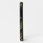 Monogrammierter Gold Glitzer Zigzag Zickzack Muste Case-Mate iPhone Hülle (Hinten/Links)