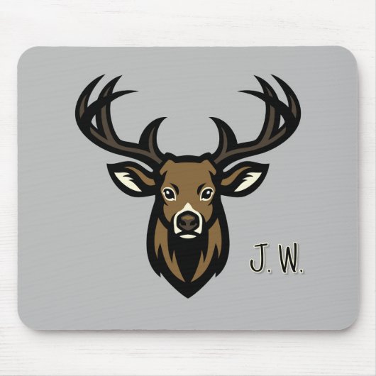 Monogrammierter Hirschjäger Mousepad (Vorne)