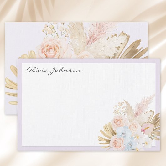 Monogrammierter hübscher tropischer Blumenstrauß F Briefpapier