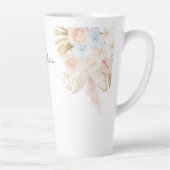 Monogrammierter hübscher tropischer Blumenstrauß F Milchtasse (Rechts)
