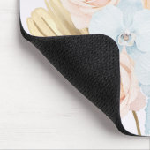 Monogrammierter hübscher tropischer Blumenstrauß F Mousepad (Ecke)
