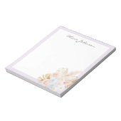 Monogrammierter hübscher tropischer Blumenstrauß F Notizblock (Rotiert)