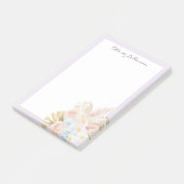 Monogrammierter hübscher tropischer Blumenstrauß F Post-it Klebezettel (angewinkelt)