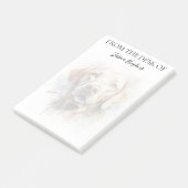 Monogrammierter Hund Labrador Retriever Liebhaber Post-it Klebezettel (angewinkelt)