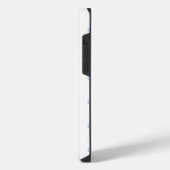 Monogrammierter kleiner blauer Bogen iPhone Hülle (Linke Seite)