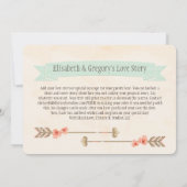 MONOGRAMMIERTER KORALLEN-MINT-TRAUMFÄNGER SAVE THE DATE (Rückseite)