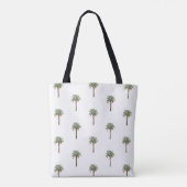 Monogrammierter Küsten Chic Palme Tasche (Rückseite)