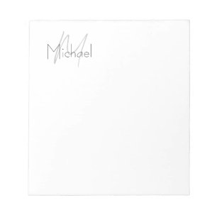Monogrammierter Minimalistischer Einfacher Moderne Notizblock