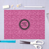 Monogrammierter Pink-Glitzer und Glitzern-Schwarze Seidenpapier (Handwerk)