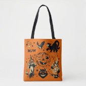 Monogrammierter Retro-Halloween Tasche (Vorderseite)