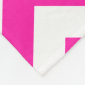 Monogrammierter rosa Blau und Weiß Zigzag Zickzack Fleecedecke (Ecke)