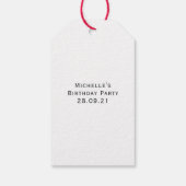Monogrammierter Rubin-Geburtsstein Geschenkanhänger (Rückseite)