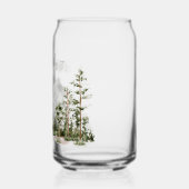 Monogrammierter Wasserfarbenberg und -wald Dosenglas (Links)