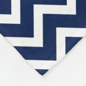 Monogrammierter White & Blue Geometric Zigzag Zick Fleecedecke (Ecke)