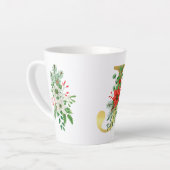 Monogrammierter Xmas Latte Tasse-Gold-Letter Milchtasse (Linke Ecke)