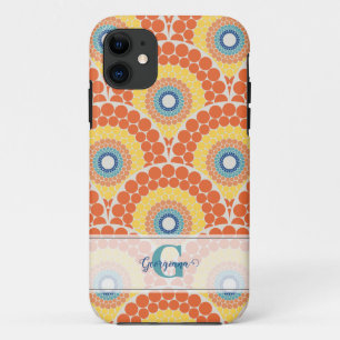 Monogrammiertes Art Deco Ägäis Sommer Strahlendes  Case-Mate iPhone Hülle