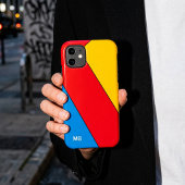 Monogrammiertes Bauhaus-Retro-Mid-Century-Farbenbl Case-Mate iPhone Hülle
